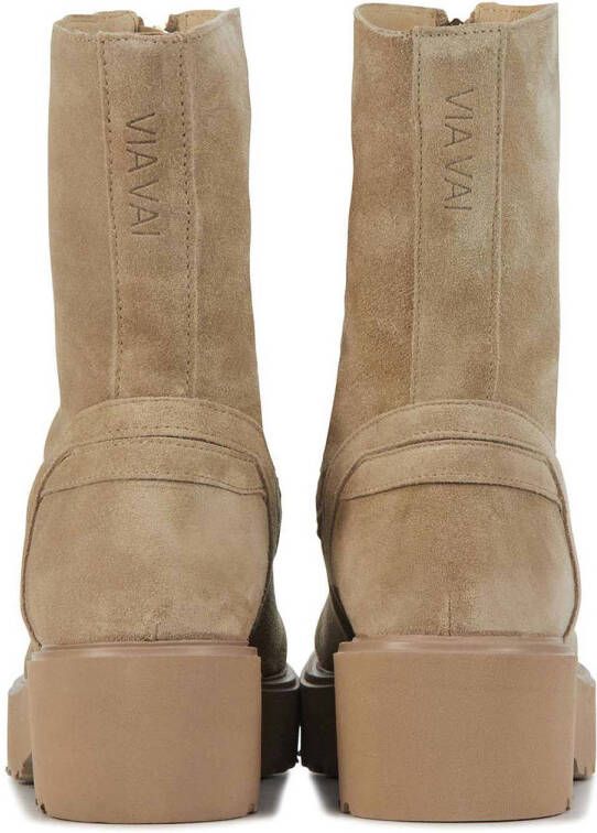 Via Vai Bobbi Strip 59019 suède enkelboots beige