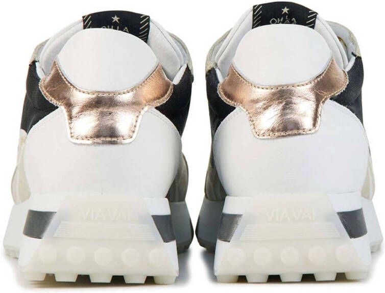 Via Vai Posy Jayde leren sneakers zwart multi