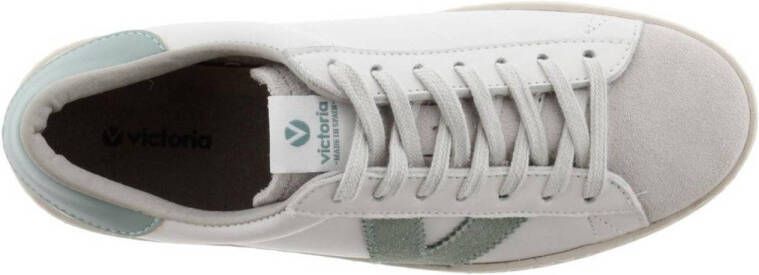 Victoria 1126142 leren sneakers wit groen