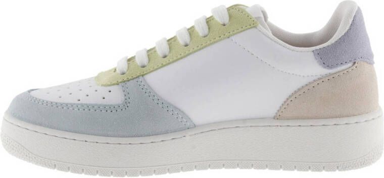 Victoria 1258214 leren sneakers wit pastel