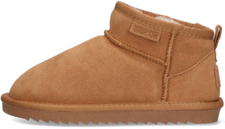Vingino Ashley gevoerde suède enkelboots cognac