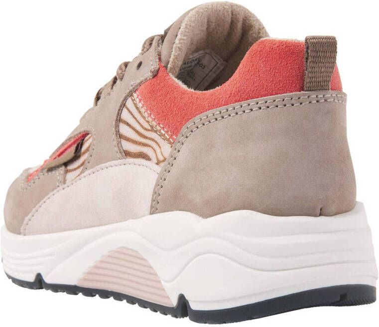 Vingino Audrey leren sneakers beige multi