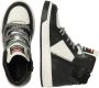 Vingino Duncan Mid Sneakers Leren Sneaker Jongens Zwart - Thumbnail 2