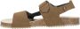 Vingino VIN825424-767 Jongens Platte Sandalen Bruin Leer Klittenband - Thumbnail 4