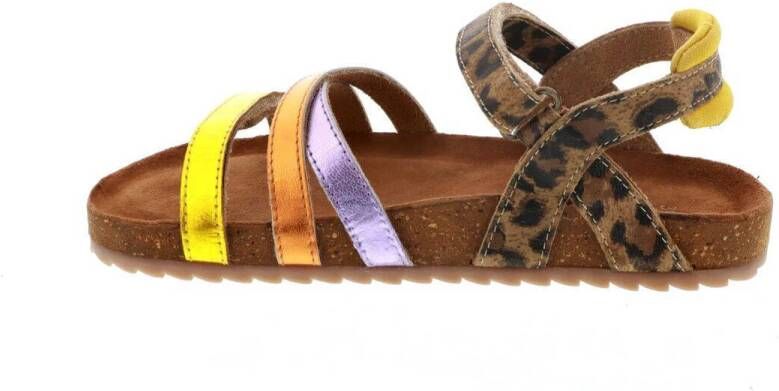 Vingino leren sandalen bruin multi