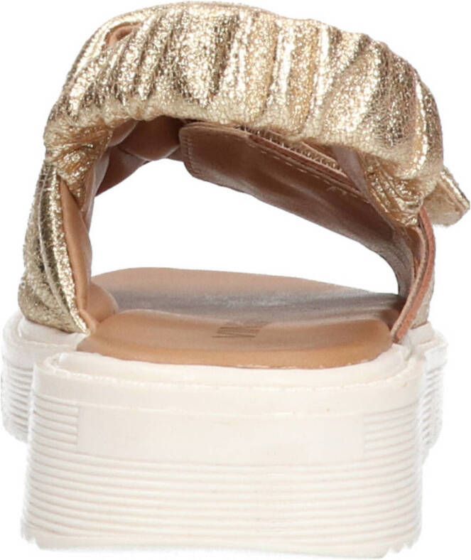 Vingino leren sandalen goud