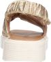 Vingino VIN825403-995 Meisjes Platte Sandalen Goud Leer Klittenband - Thumbnail 5