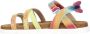 Vingino VIN825412-998 Meisjes Platte Sandalen Multicolor Leer Klittenband - Thumbnail 10