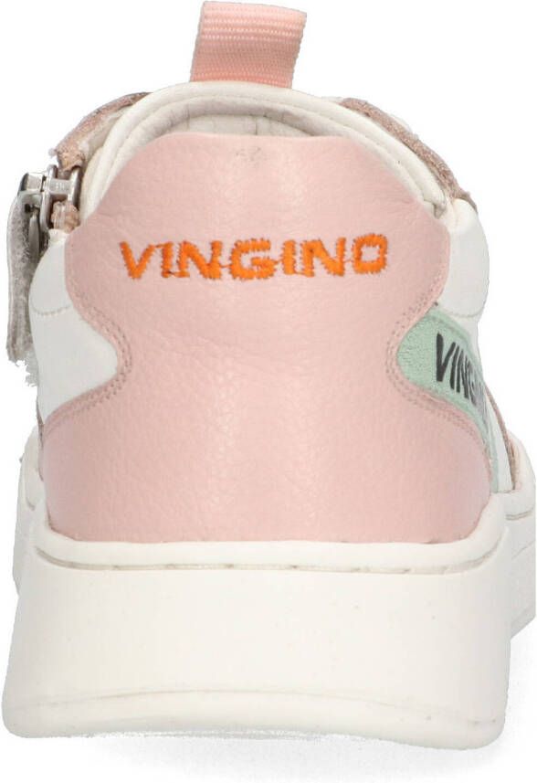Vingino leren sneakers roze wit