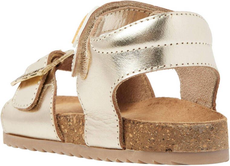 Vingino Lucy leren sandalen goud metallic