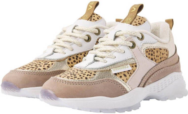 Vingino Mandy 2 leren sneakers beige