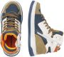 VINGINO Max Mid leren sneakers blauw beige Jongens Leer Meerkleurig 36 - Thumbnail 8