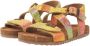 Vingino Melia leren sandalen met panterprint geel multi - Thumbnail 5