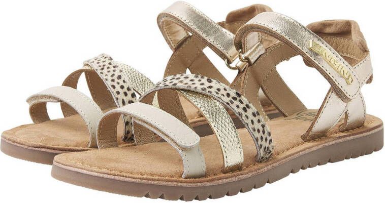 Vingino Olivia leren sandalen goud metallic