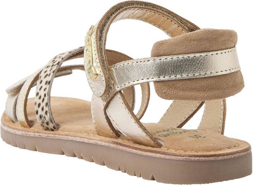 Vingino Olivia leren sandalen goud metallic