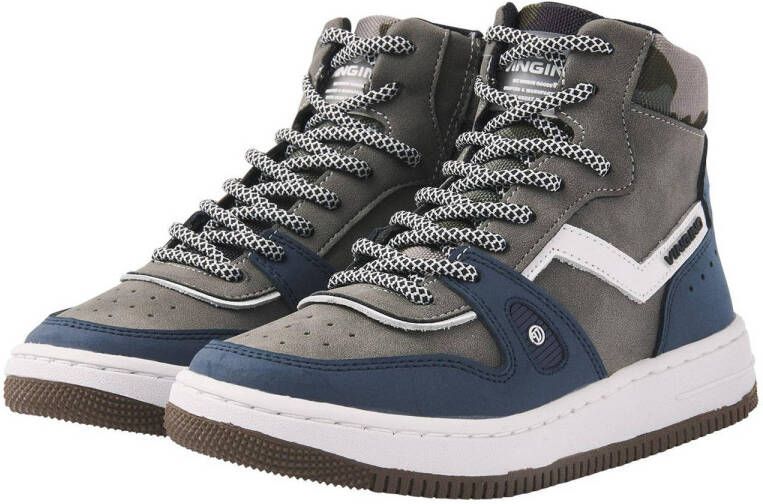 Vingino Rens Mid leren sneakers blauw mid