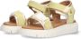 Vingino VIN825405-994 Meisjes Platte Sandalen Beige Leer Klittenband - Thumbnail 4