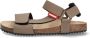 Vingino VIN825425-708 Jongens Platte Sandalen Bruin Leer Klittenband - Thumbnail 3