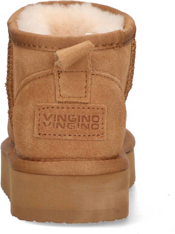 Vingino Sofia Low gevoerde suède enkelboots cognac