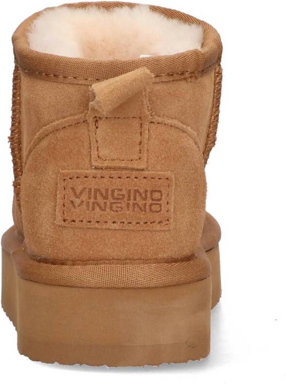 Vingino Sofia Low gevoerde suède enkelboots cognac