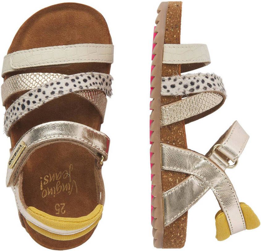 Vingino Vienna leren sandalen goud metallic