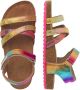 Vingino Vikki leren sandalen paars geel metallic - Thumbnail 4