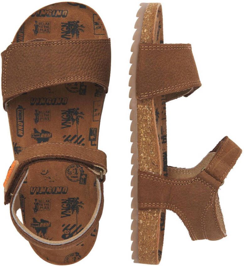 Vingino Xavi leren sandalen bruin