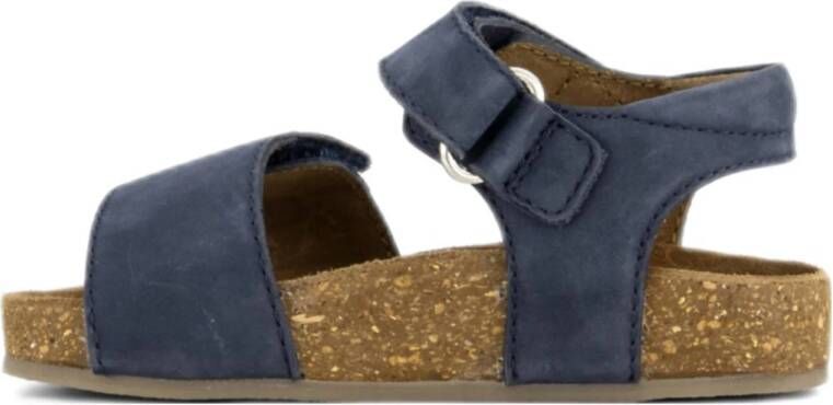 Vty leren sandalen donkerblauw