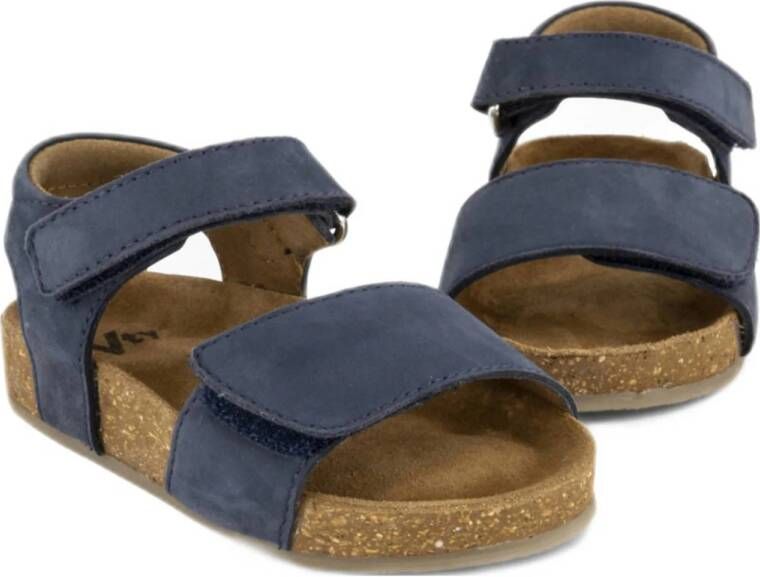 Vty leren sandalen donkerblauw