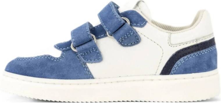 Vty leren sneakers blauw wit
