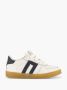 Vty leren sneakers wit donkerblauw - Thumbnail 2