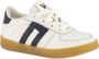 Vty leren sneakers wit donkerblauw - Thumbnail 3