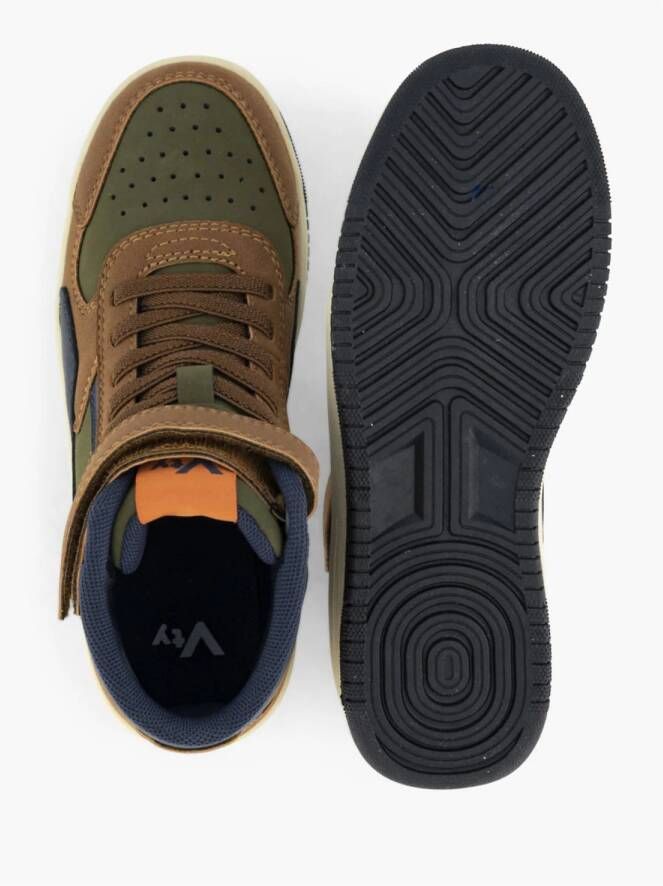 Vty sneakers bruin donkerblauw
