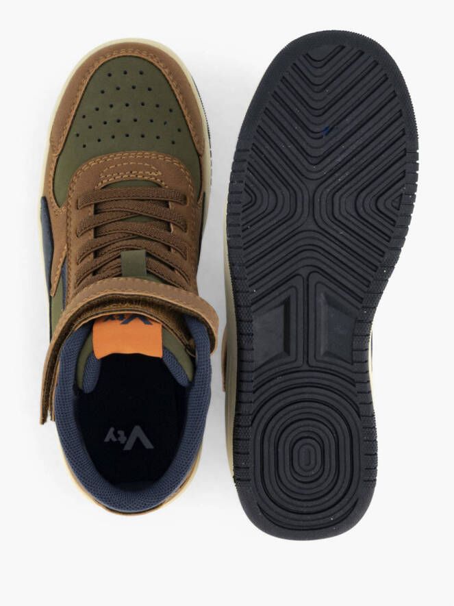 Vty sneakers bruin donkerblauw