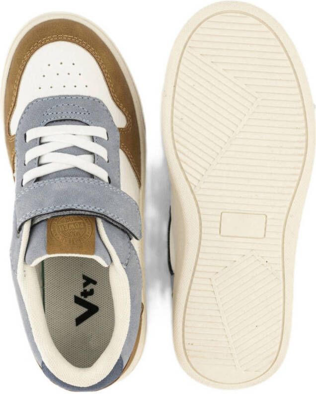Vty sneakers wit grijs cognac