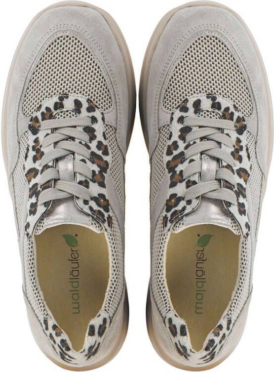 Waldlaufer 752003 comfort suède sneakers grijs