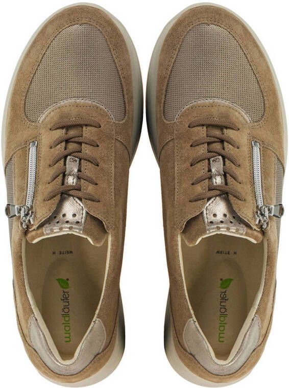 Waldlaufer 755001 comfort suède sneakers bruin