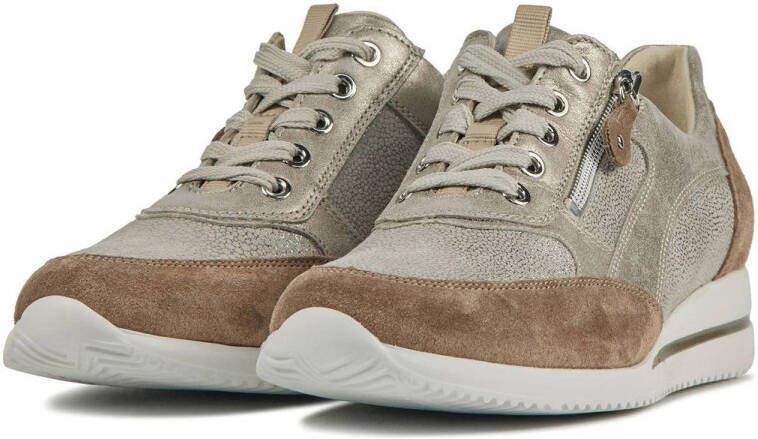 Waldlaufer 980008 comfort leren veterschoenen taupe