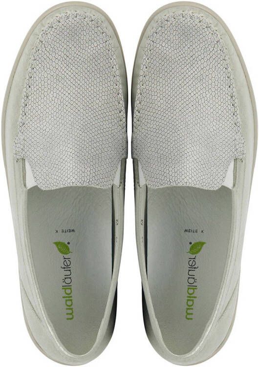 Waldlaufer leren mocassin zilver