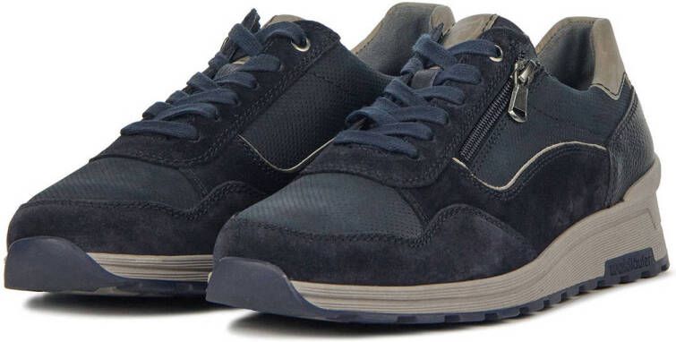 Waldlaufer leren sneakers donkerblauw