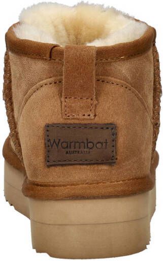 Warmbat Australia Durack Plateau suède enkelboots cognac