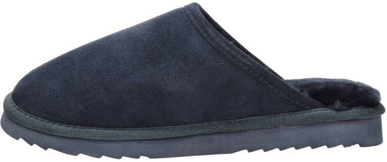 Warmbat Australia gevoerde suède pantoffels blauw