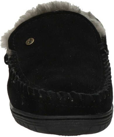 Warmbat Australia Grizzly suède pantoffels zwart