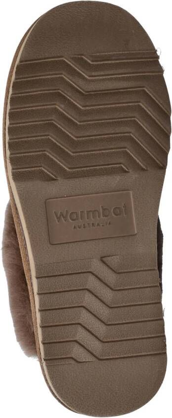 Warmbat Australia suède pantoffels bruin