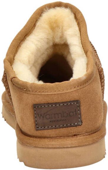 Warmbat Australia suède pantoffels cognac