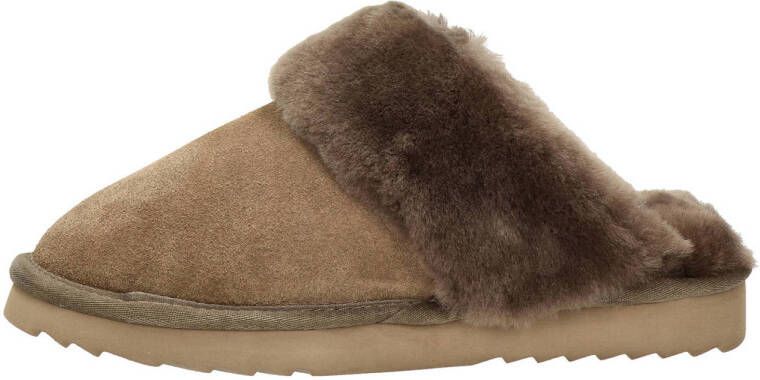 Warmbat Australia suède pantoffels taupe