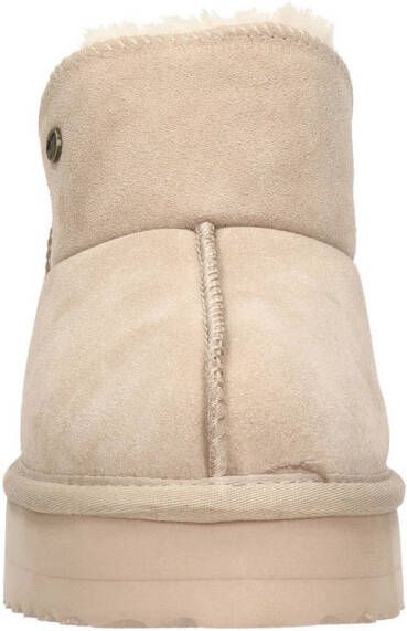 Warmbat Australia Willow Plateau suède pantoffels beige