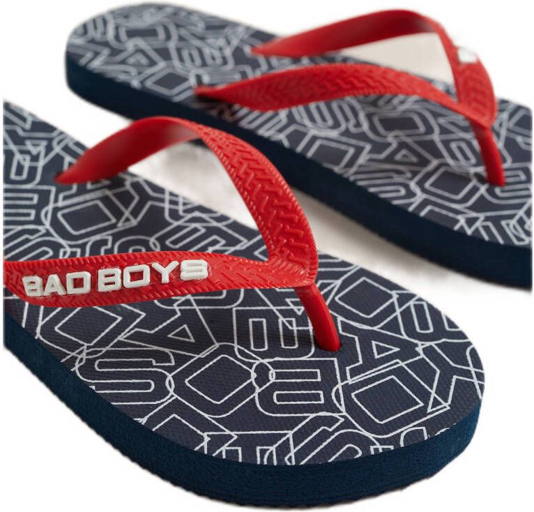 WE Fashion teenslippers blauw rood