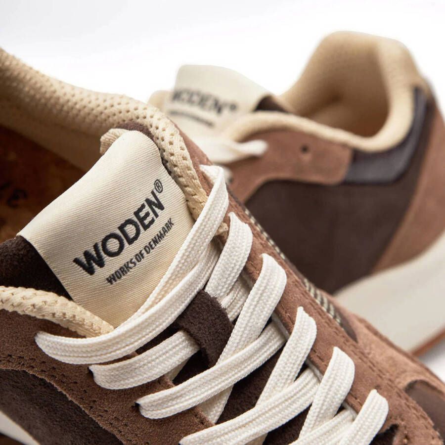 Woden Mathilde Runner suède sneakers bruin