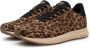 Woden Nicoline Leo suède sneakers panterprint bruin zwart - Thumbnail 4